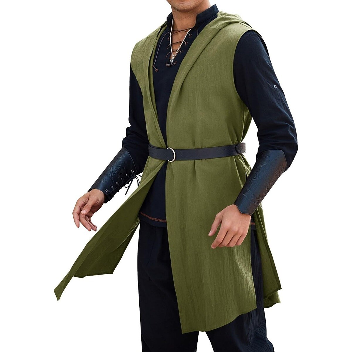 Medieval Hooded Tunic Vest