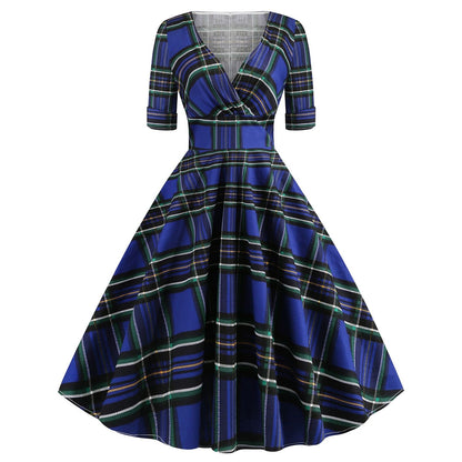 Christmas Plaid A-Line Dress