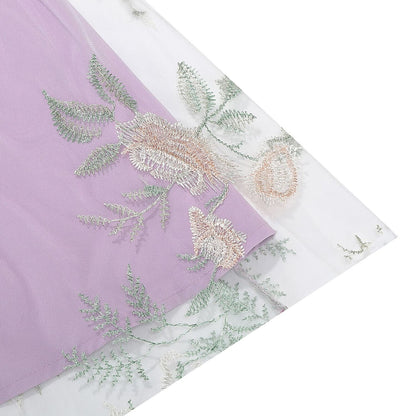 Floral Embroidered Sweetheart Midi Dress