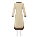 Vestido midi estilo vikingo medieval con cinturón