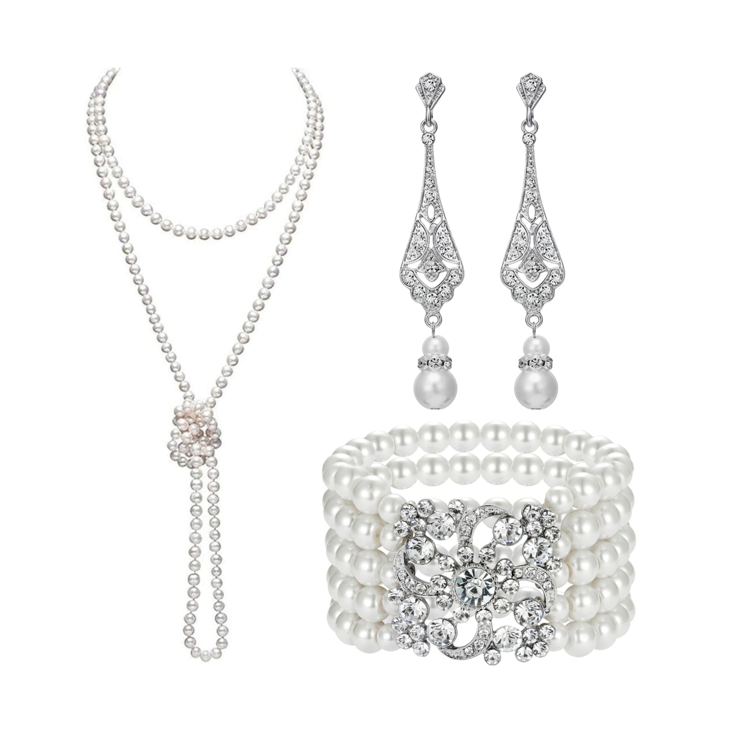 1920s Pearl Jewelry Accessory Set