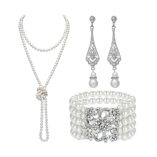 1920s Pearl Jewelry Accessory Set