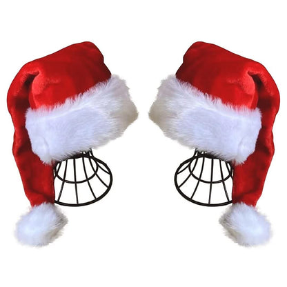 2 PCS Christmas Santa Claus Plush Hat