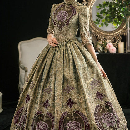 The Marvelous Mrs. Maisel Rococo Medieval Dress Party Costume Masquerade Women's Costume Black Vintage Cosplay Party Masquerade Halloween - Retrorobe