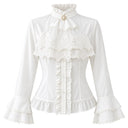 Ensemble de costume de Casse-Noisette 3 pièces pour femme, rouge à volants sur le devant