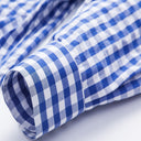 Men’s Blue Checkered Oktoberfest Shirt for Lederhosen