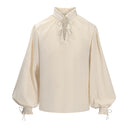 Ensemble 3 pièces pour homme avec chemise Renaissance crème et pantalon noir