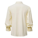 Men's Gothic Medieval Ruffle Shirt with Flare Cuffs