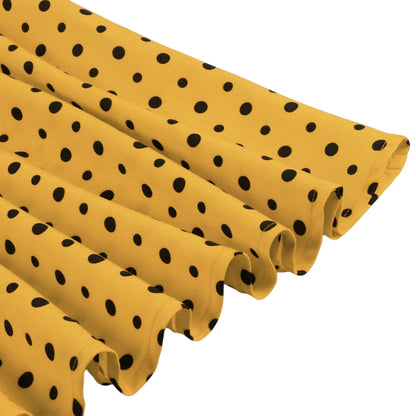 Women's 1950s Polka Dot Bow Tie Neck Short Sleeve A-Line Rockabilly Dress