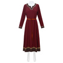 Vestido midi estilo vikingo medieval con cinturón