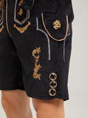 Men's Oktoberfest Lederhosen Costume with White Shirt, Hat & Knee Socks Set