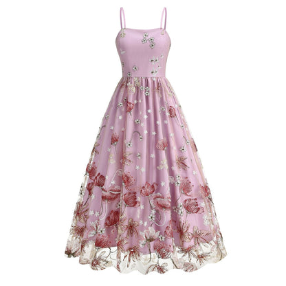 Floral Embroidered Midi Dress