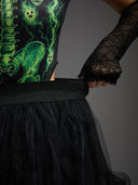 Women's Gothic High-Low Ruffle Tulle Halloween Skirt