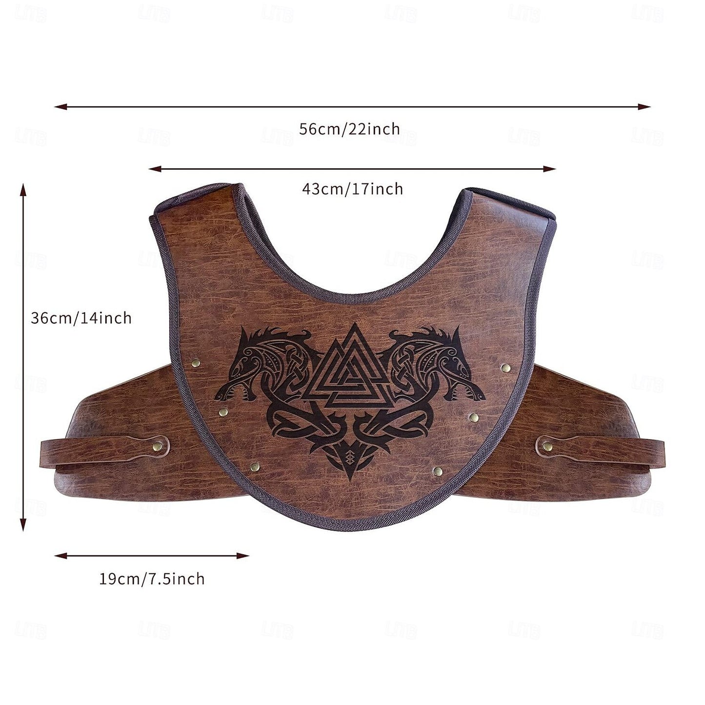 Men's Medieval Viking Armor Set: Vest, Arm Guards & Waist Belt