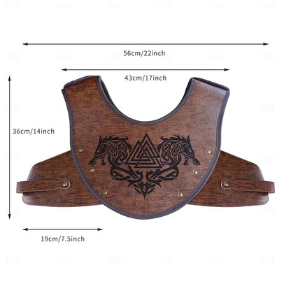 Men's Medieval Viking Armor Set: Vest, Arm Guards & Waist Belt