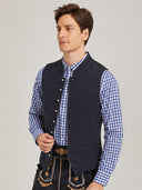Herren Oktoberfest Trachtenweste in Marineblau