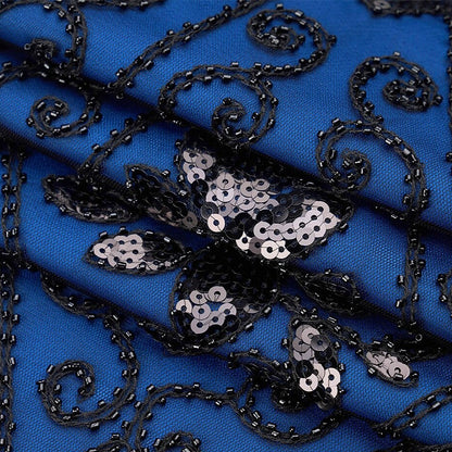 Art Deco Beaded Flapper Dress with Accessories Set