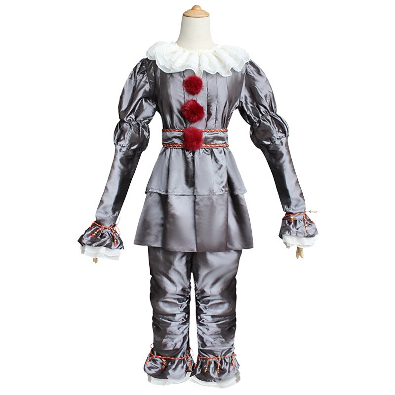 Pennywise It Clown Killer Costume Silver