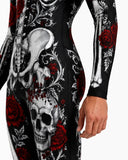 Men's Vampire Tailcoat & Skeleton Bodysuit 3-Piece Set