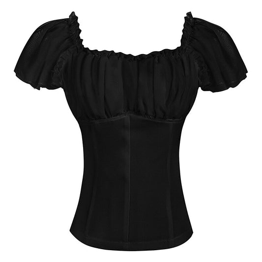 Renaissance Dual-Layer Cap Sleeve Top