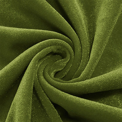 Women's 1950s Velvet V-Neck Long Sleeve Swing Dress