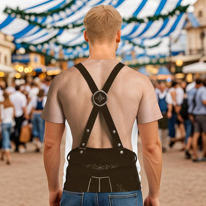Men's Oktoberfest Lederhosen Graphic T-shirt
