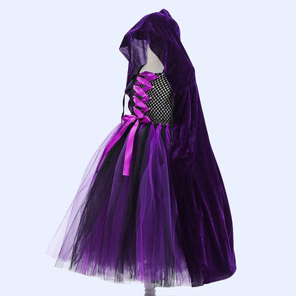 Witch Halloween Purple Dress Cosplay Costume