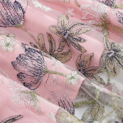 Floral Embroidered Midi Dress