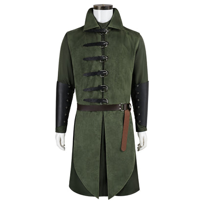 Medieval Ranger Vest Set with Waist Belt Arm Bracer