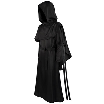 Medieval Gothic Tunic Cape With Waist Belt