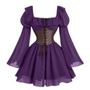Vestido corto estilo corsé de hada medieval
