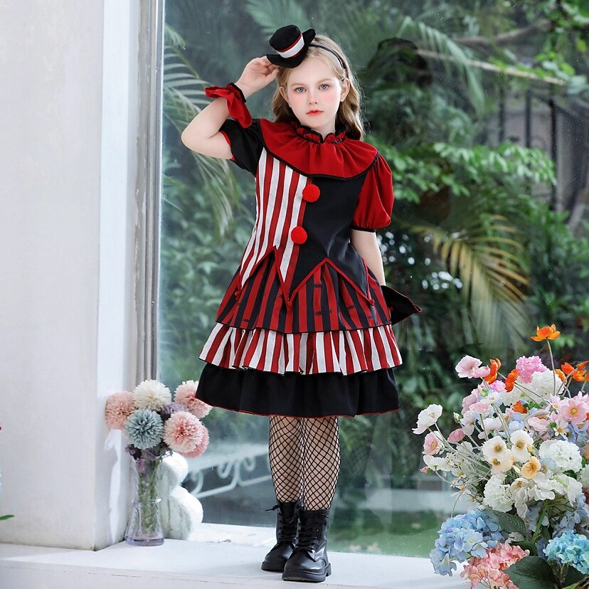 Circus Clown Halloween Dress for Girls