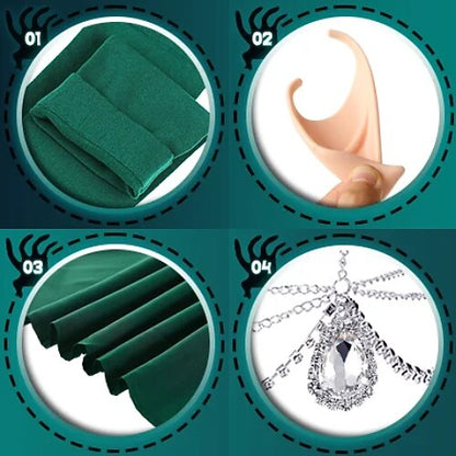 Medieval Fairy Dress Set with Headpiece Accs