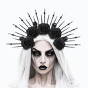 Women's Gothic Bat Sleeve Witch 3-Piece Halloween Costume Set