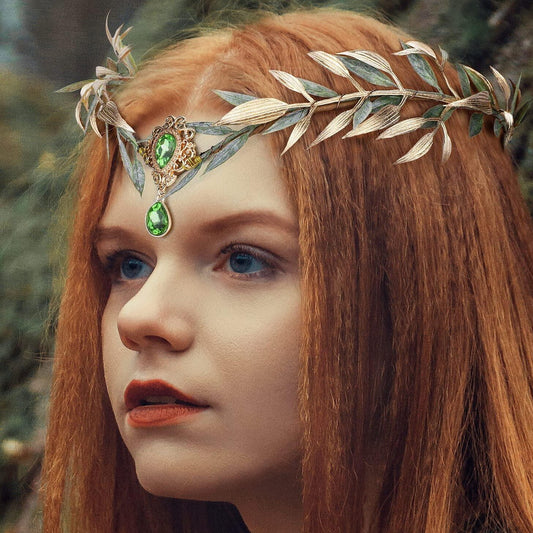 Fairy Leaf Rhinestone Headband Princess Headpiece