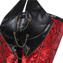 Women's Gothic Pirate Corset Dress 4-Piece Costume Set