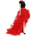 Women's Gothic High-Low Ruffle Tulle Halloween Skirt
