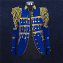 Men's Royal Blue Fringed-Epaulet Nutcracker 4-Piece Costume Set