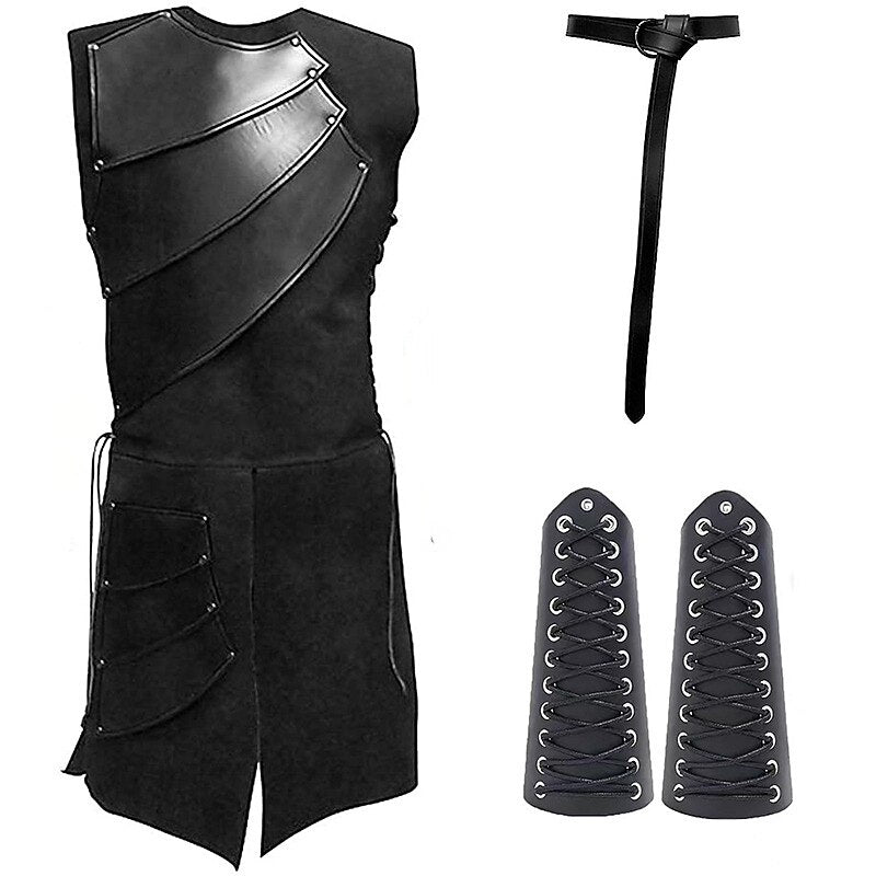Medieval Viking Rangers Vest Set with Belt Bracer