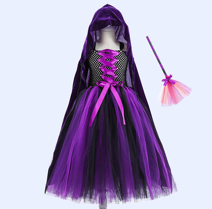 Witch Halloween Purple Dress Cosplay Costume