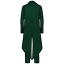 Men's Green Plaid-Front Victorian Gentleman 4-Piece Costume Set