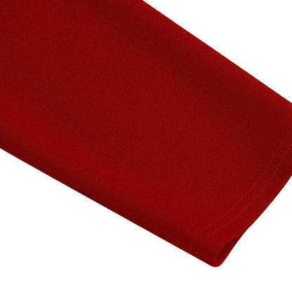 Women's 1950s Solid Color Peter Pan Collar Long Sleeve Flare Dress