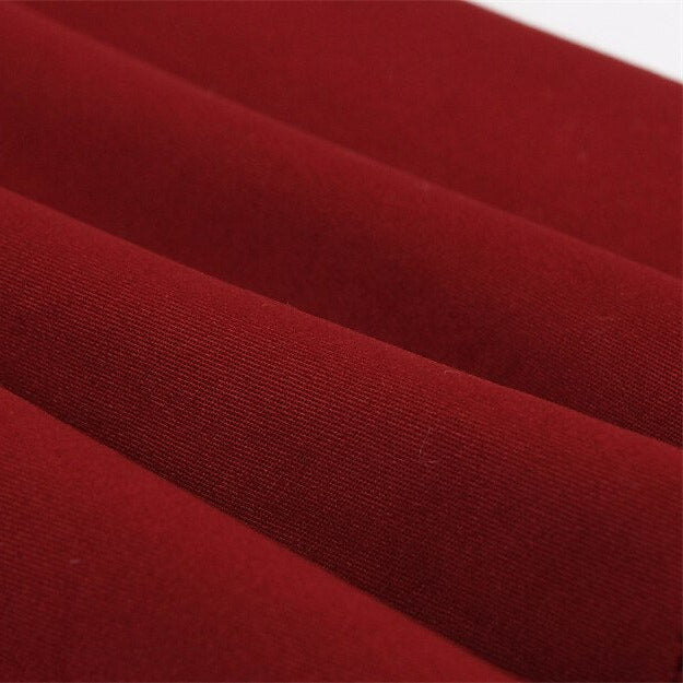 Women's 1950s Red Bow Tie Neck Short Sleeve Swing Dress