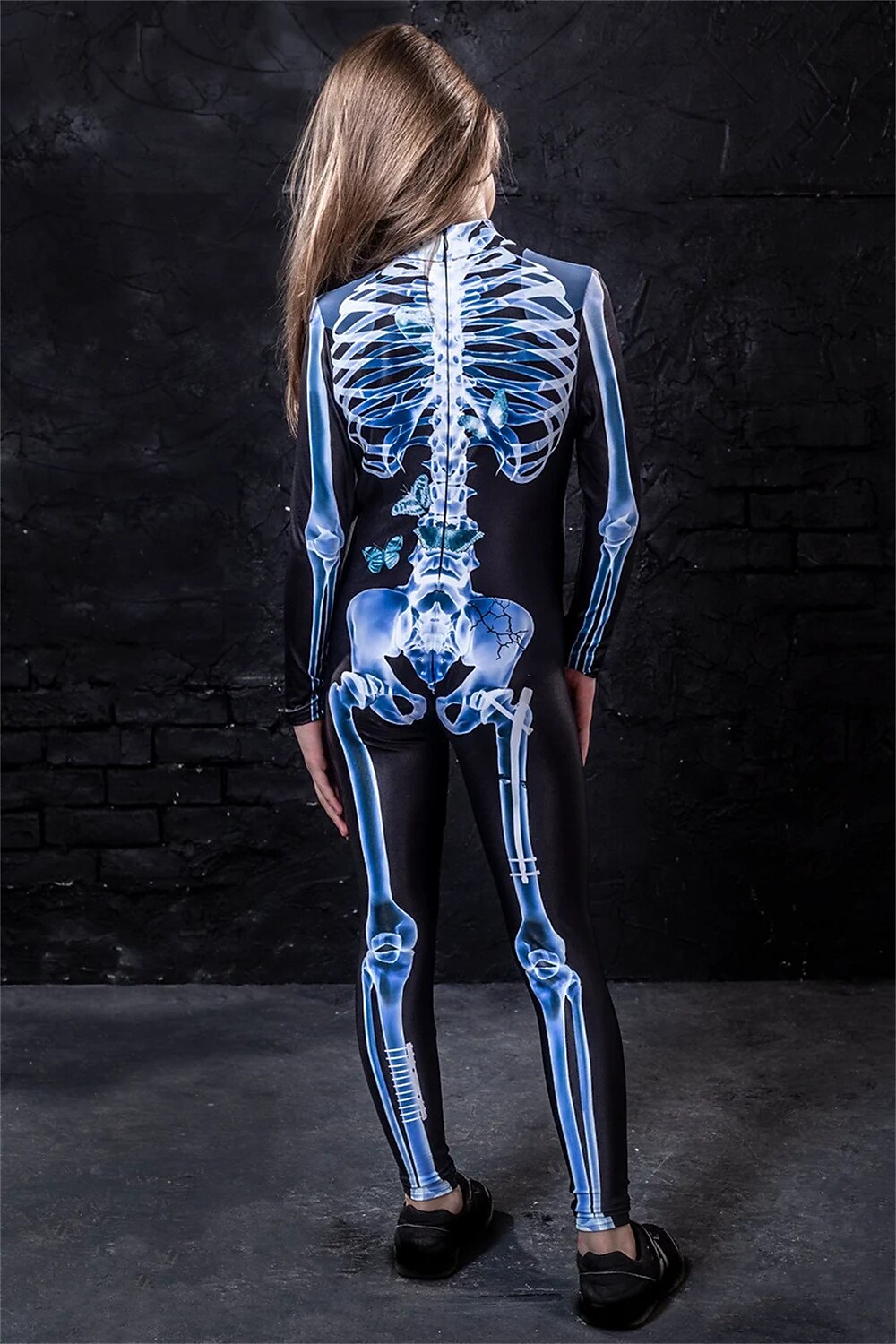 Skull Skeleton Full Body Catsuit for Kids