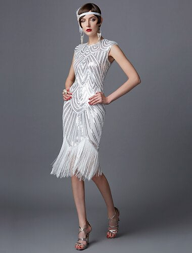 Art Deco Sequin Tassel Flapper Cocktail Dress
