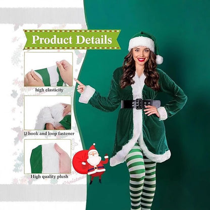 Chic Green Santa Holiday Robe