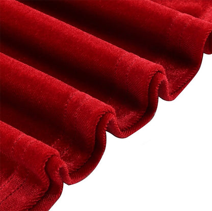 Women's 1950s Velvet V-Neck Long Sleeve Swing Dress