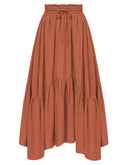 Renaissance High Waist Maxi Skirts with Pockets - Retrorobe
