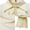 Men's Gothic Medieval Ruffle Shirt with Flare Cuffs