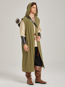 Men's Olive Green Layered Medieval Ranger Costume Set